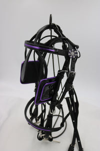 FIRST IMPRESSION LEATHER SHOW HARNESS-PURPLE
