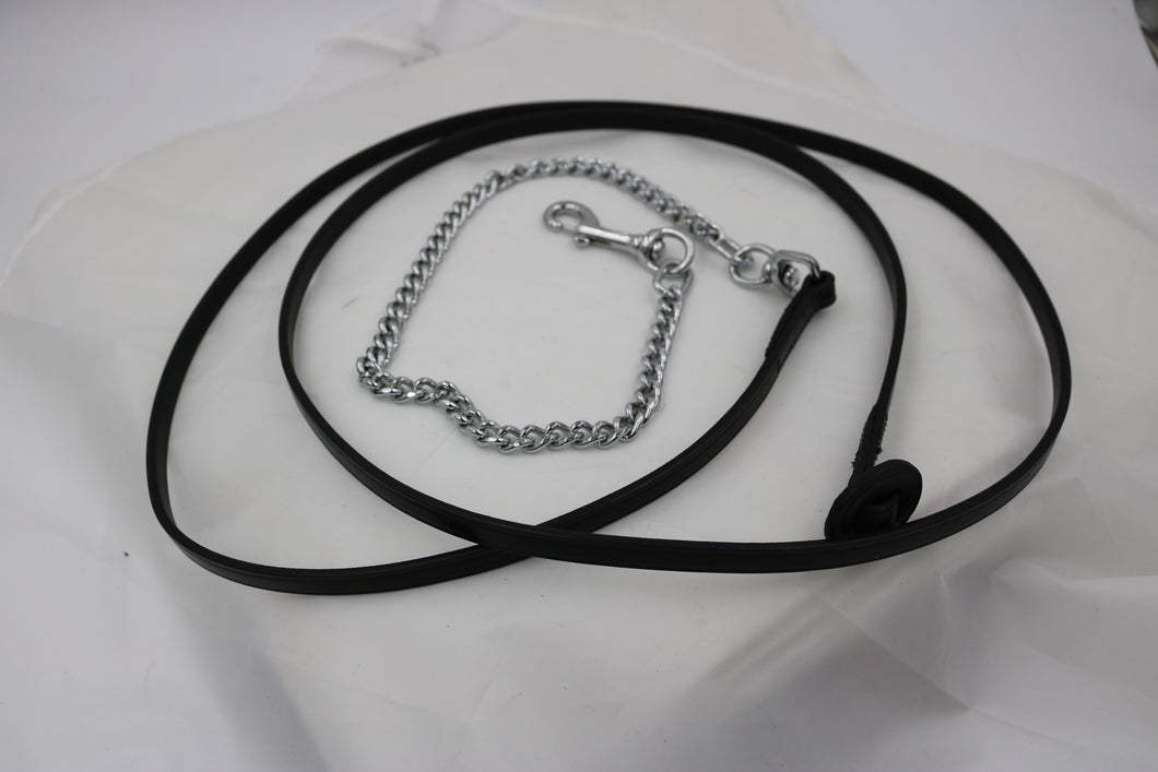 leather flat leads with chain